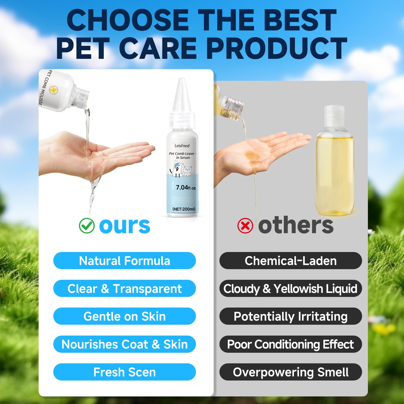 LetsFeed Pet Steam Brush for Dogs & Cats, 3-in-1 Shedding Grooming Tool