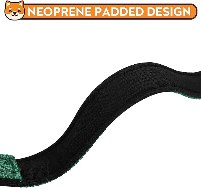 PWOD Reflective Dog Collar, Adjustable Soft Neoprene Padded Nylon Pet Collars with Buckle for Small Dogs, Dark Green,S