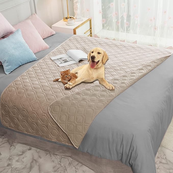 Ameritex Waterproof Dog Bed Cover Pet Blanket for Furniture Bed Couch Sofa Reversible — 52x82 Inch (Pack of 1)