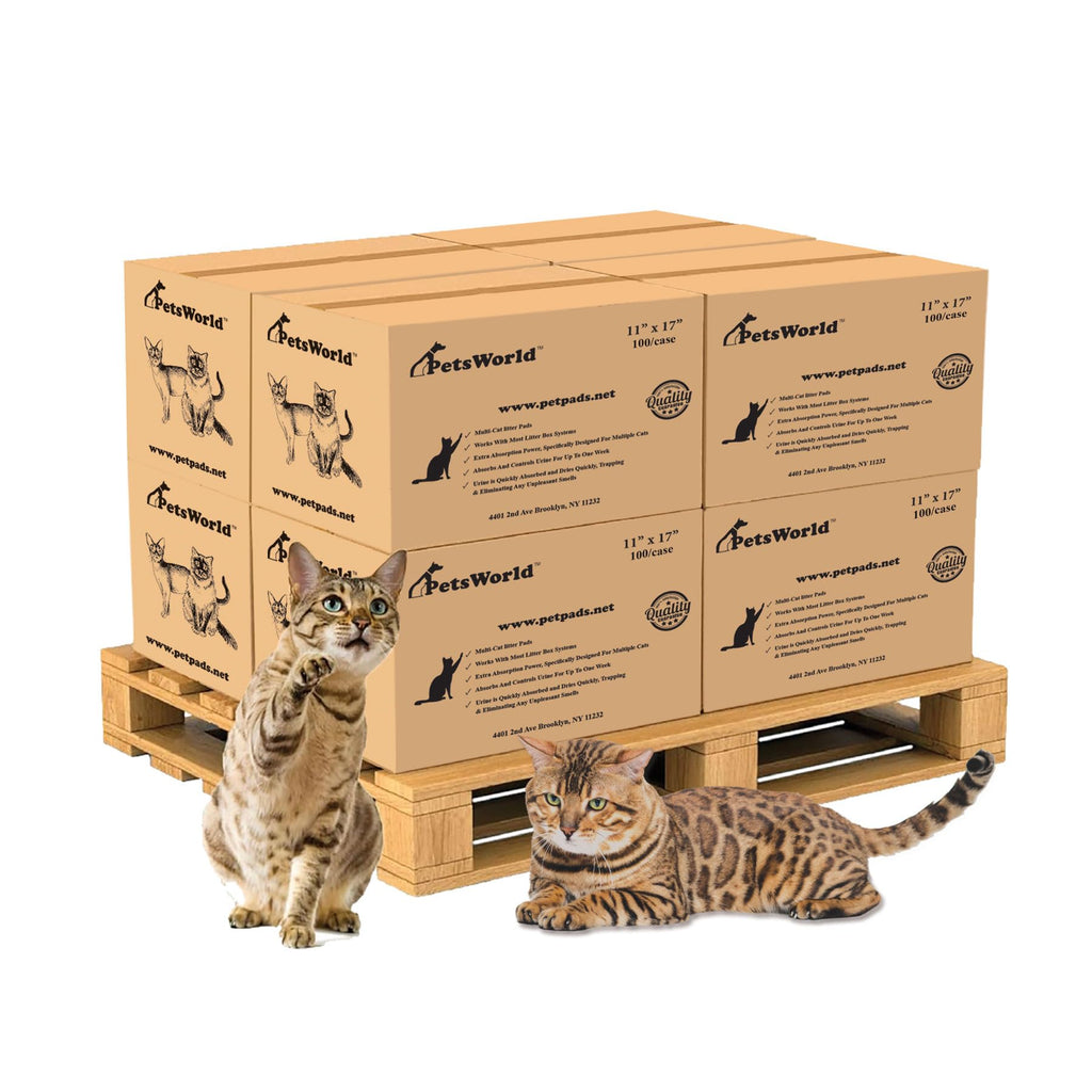 PetsWorld Universal Fit Multi-Cat Pad Refills for Litter Box, Fresh Scented, Ultra-Absorbent, Odor Control, Pack of 800
