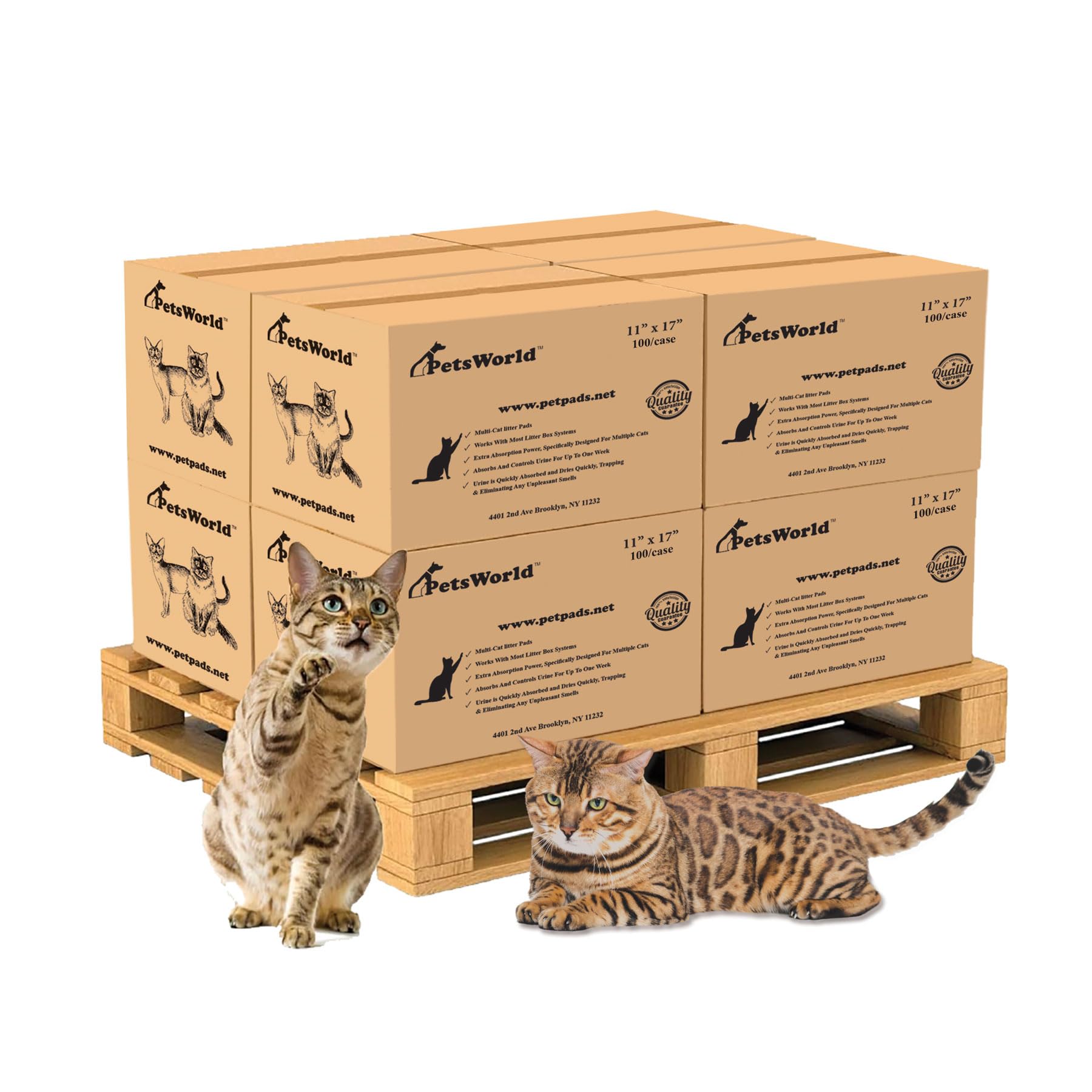 PetsWorld Universal Fit Multi-Cat Pad Refills for Litter Box, Fresh Scented, Ultra-Absorbent, Odor Control, Pack of 800
