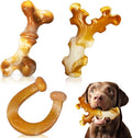 Heavy Duty Chew Toys 3 Pack for Aggressive Chewers - Dog Toys for Large Dogs, Teeth Cleaning & Boredom Relief, Long-Lasting Mental Stimulation Puppy Chews