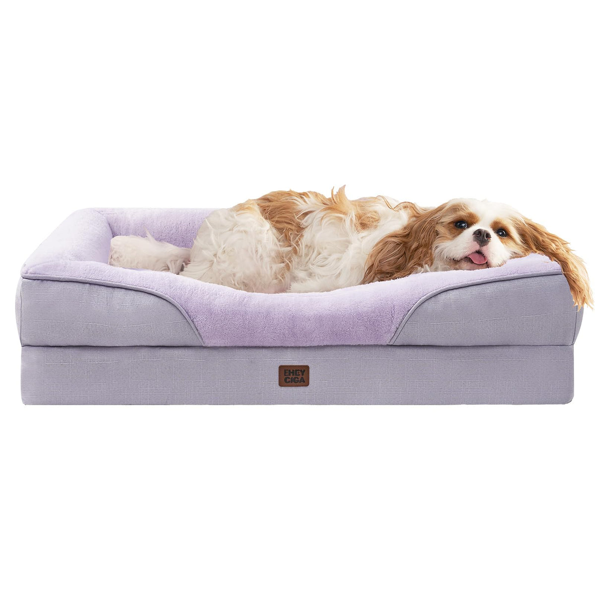 EHEYCIGA Orthopedic XL Dog Bed for Large Dog, Memory Foam Dog Couch, Beige