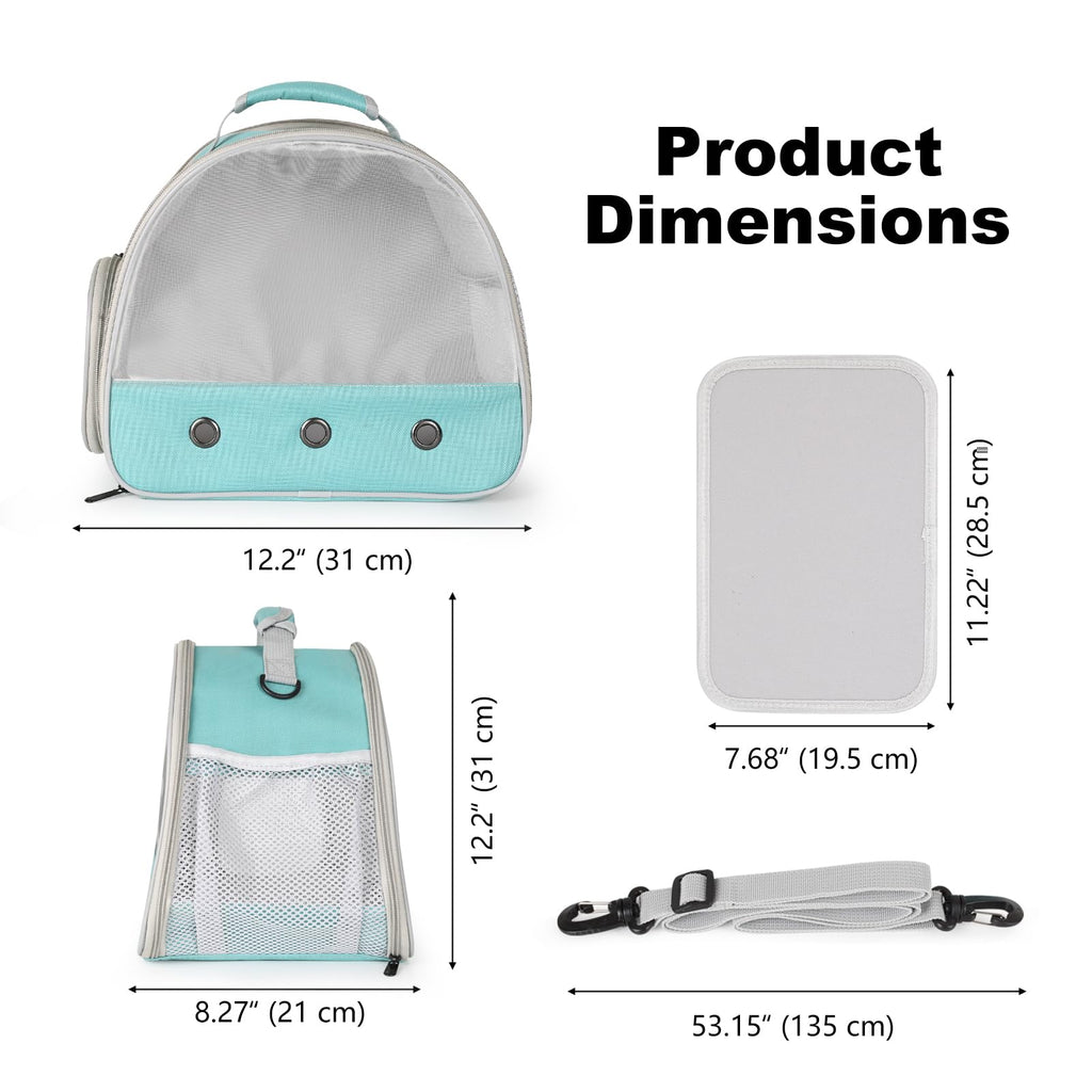 Guinea Pig Carrier,Guinea Pig Carrier for 2,Ventilation Carrier for Bearded Dragon,Reptile Travel Carrier for Lizards Sugar Glider Hedgehog Rat Parrot Birds,Airline Approved Green
