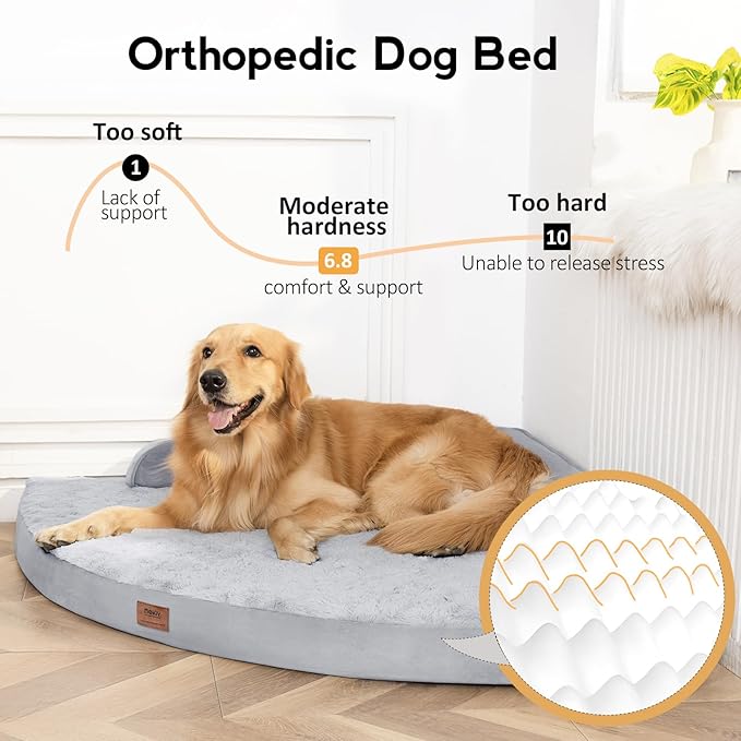 MEKIY Orthopedic Waterproof Dog Bed with Sides for Large Sizes Dogs