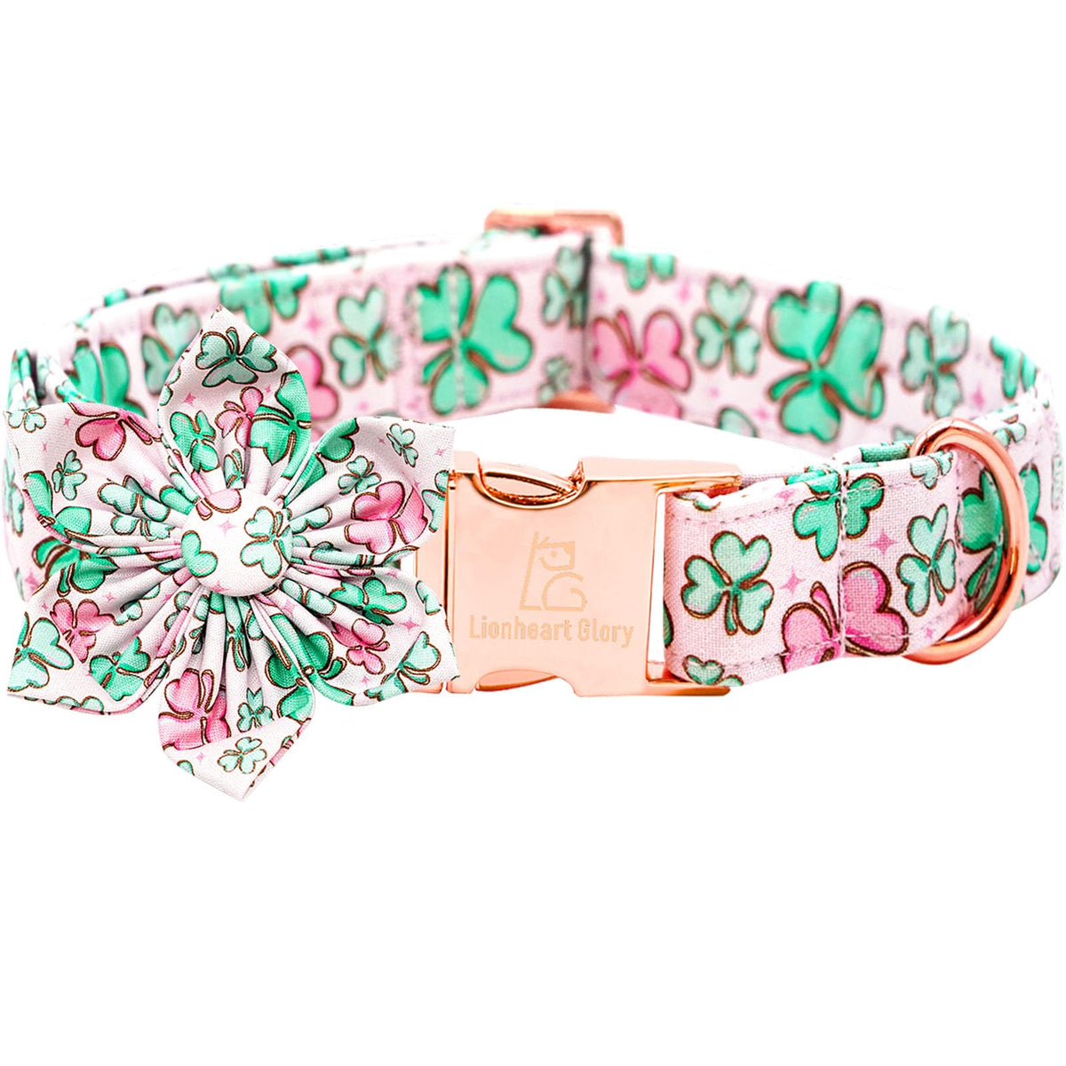 Lionheart glory Dog Bow Collar Valentine's Day Dog Collar for Medium Dogs, Hearts Dog Collars with Bowtie Spring Dog Collar Pet Collar Bows
