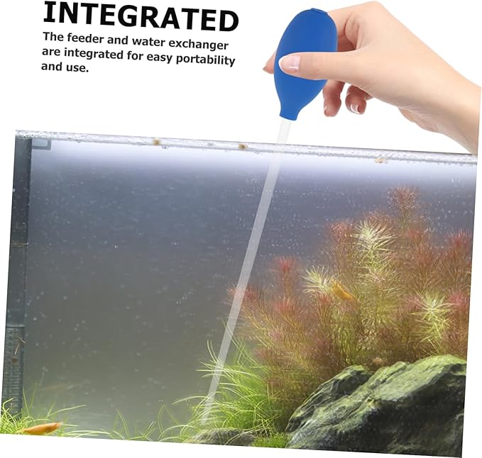 Abaodam Portable Coral Feeder and Water Changer Tool for Fish Tank Easy Use Aquarium Cleaning and Maintenance Device Lightweight Siphon Pump for Healthy Aquarium Ecosystem