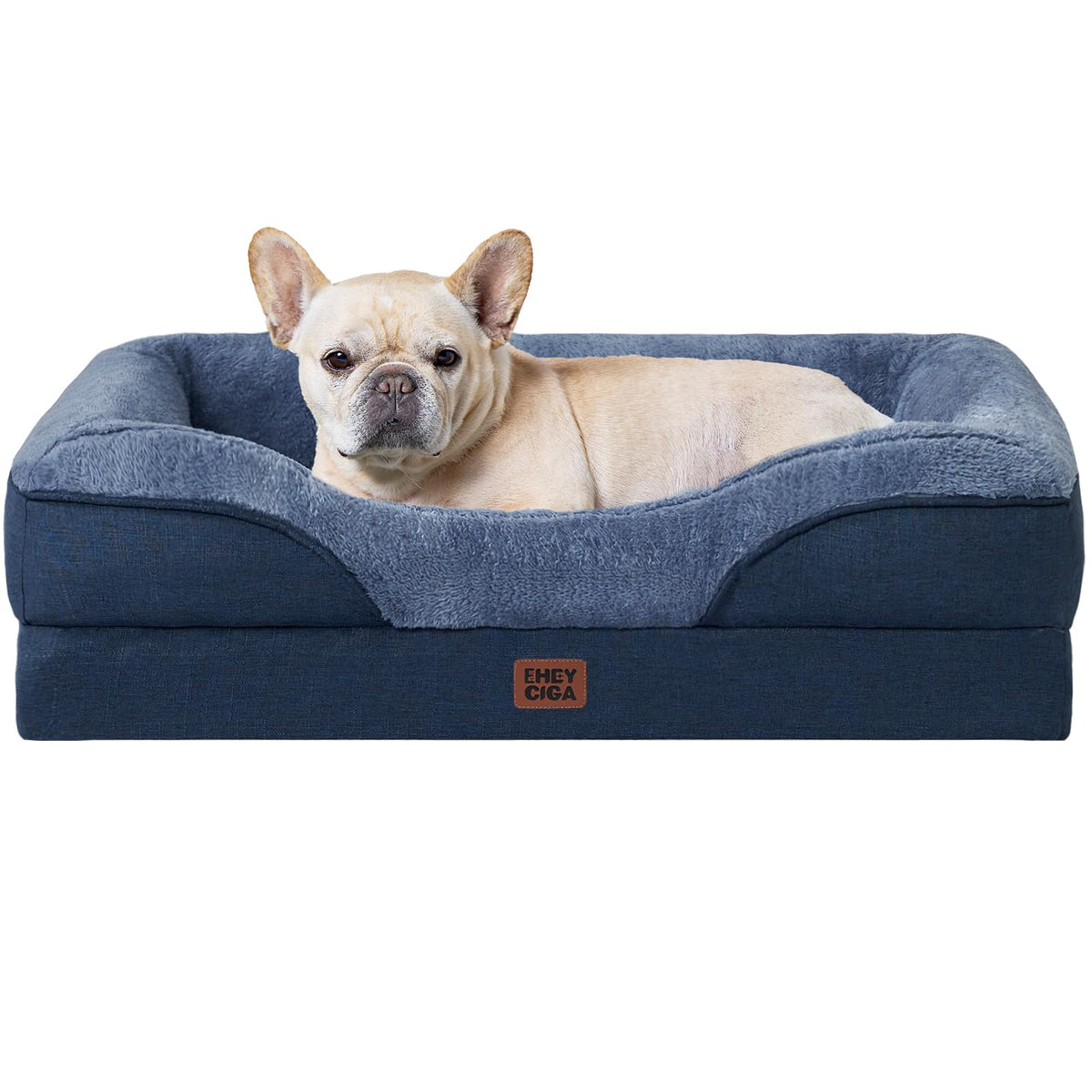 EHEYCIGA Orthopedic XL Dog Bed for Large Dog, Memory Foam Dog Couch, Beige