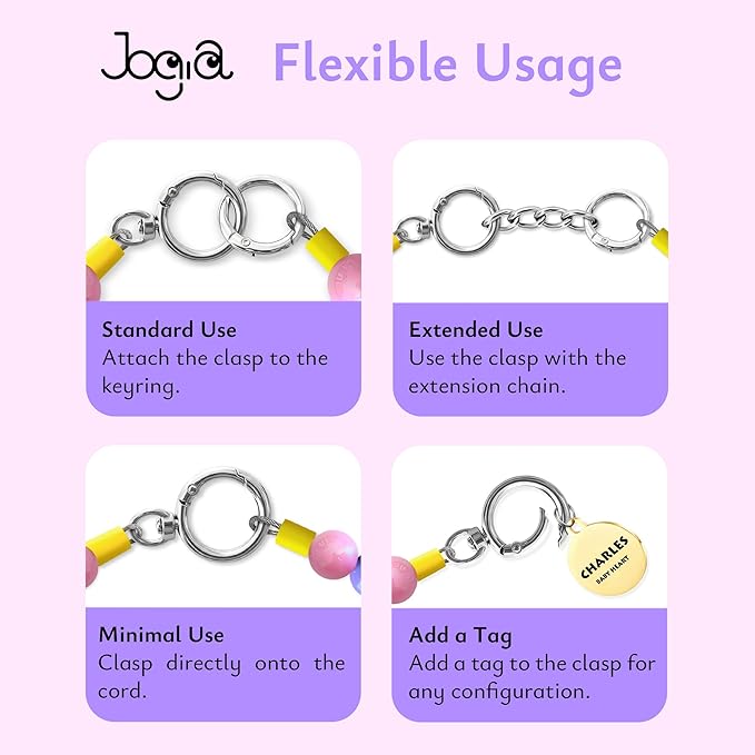 JOGIA Beaded Dog Necklace Collar, Adjustable Jewelry-Inspired Design with Sparkle Beads (Iridescent Pastels, Small)
