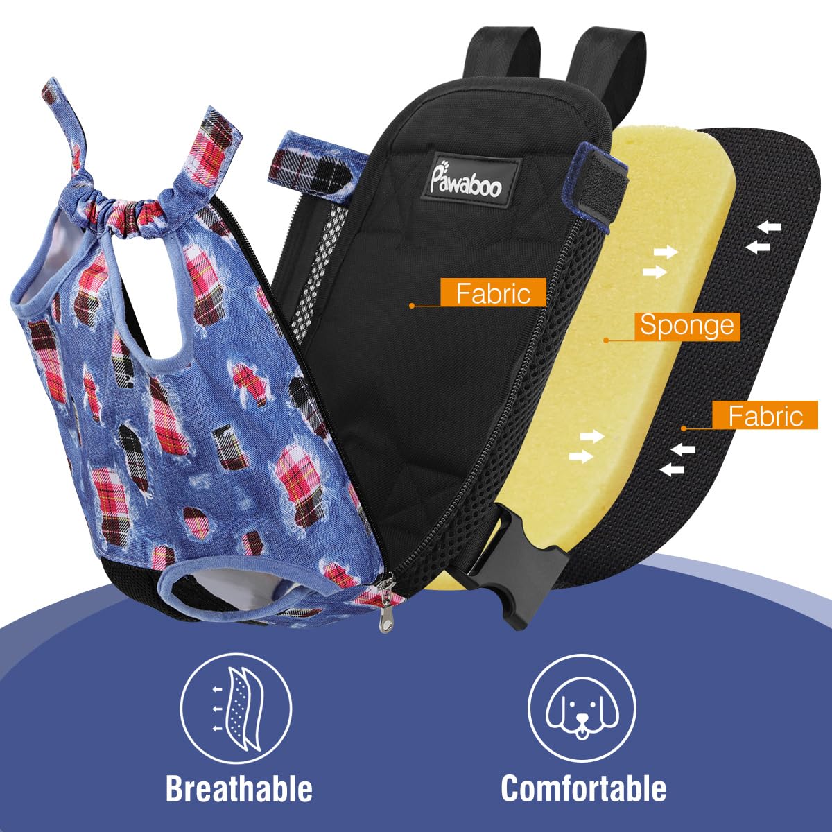 Pawaboo Pet Front Carrier Backpack for Small Medium Dogs