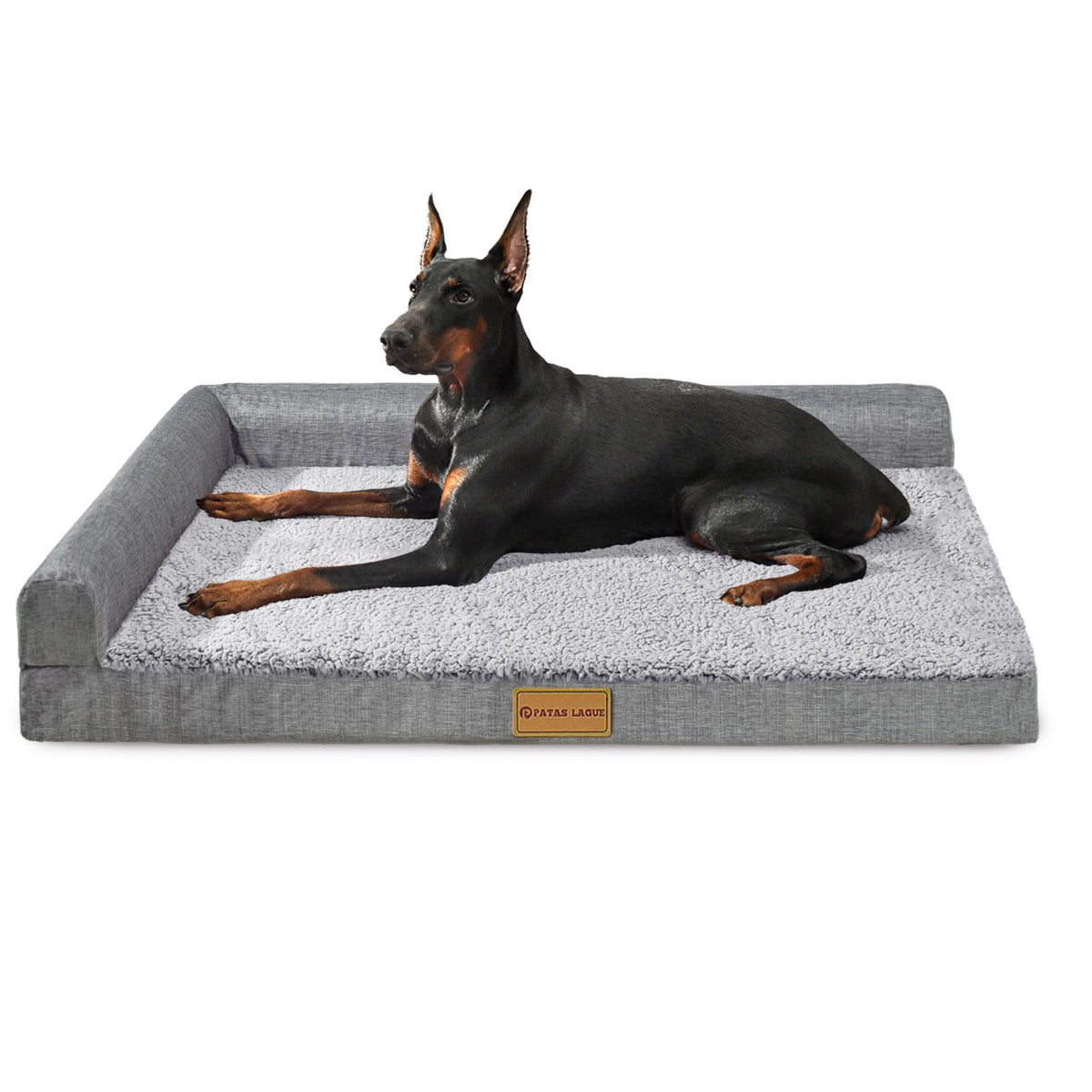 Patas Lague Orthopedic Large Dog Bed Washable Pet Sofa Bed 48''X30''Purple