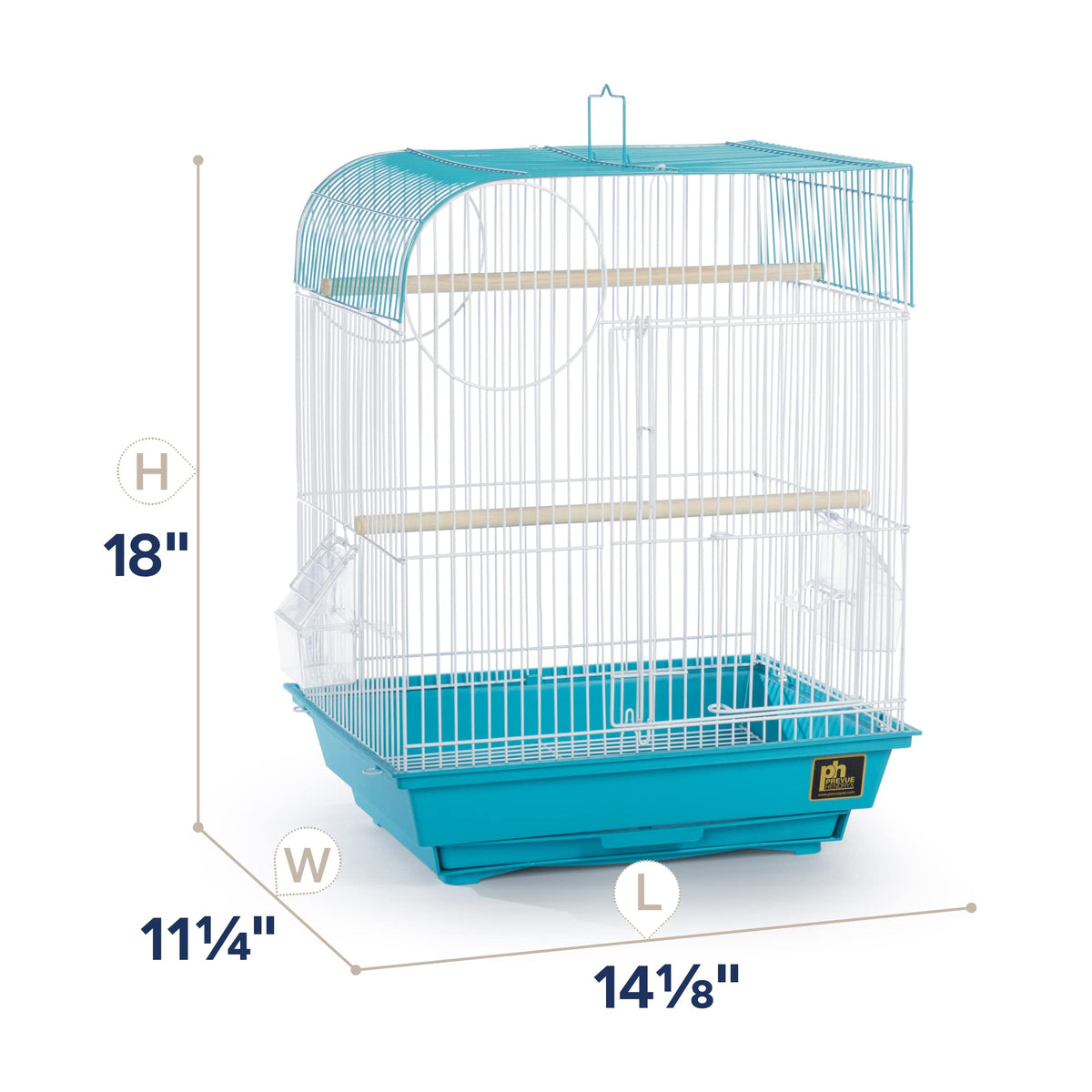 Prevue Pet Products South Beach Flat Top Bird Cage Minimal Assembly - Teal