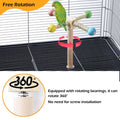 Jevnd Bird Perch Toy, Kiln-Dried Wood Interactive 360° Spinning Cage Toy(S)