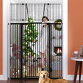 Jiprlak71 Extra Tall Cat Gate for Doorway – 30"-49.27" Extra Wide Pet Gate with Adjustable Cat Door Wide,Auto Close, Pressure Mounted, Pet Gate for Cats & Small Dogs, Hallway, Stairs, Kitchen