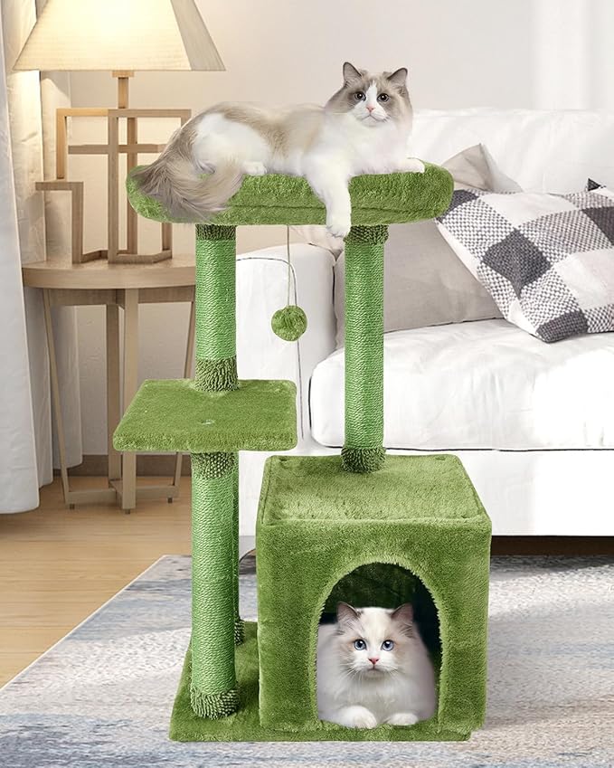 Cute Cat Tree Kitten Cat Tower Condo Cat Furniture Sisal Scratching Posts B