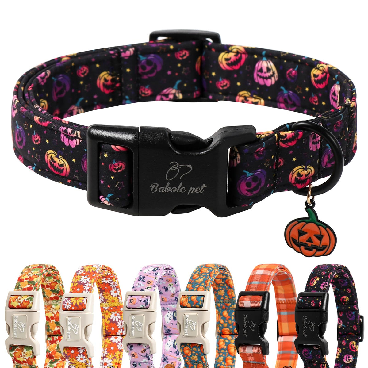 Babole Pet Christmas Dog Collar - Cute Pink Cozy Christmas Puppy Collar with Safety Buckle, Soft Adjustable Holiday Dog Collars for Small Medium Large Dogs S