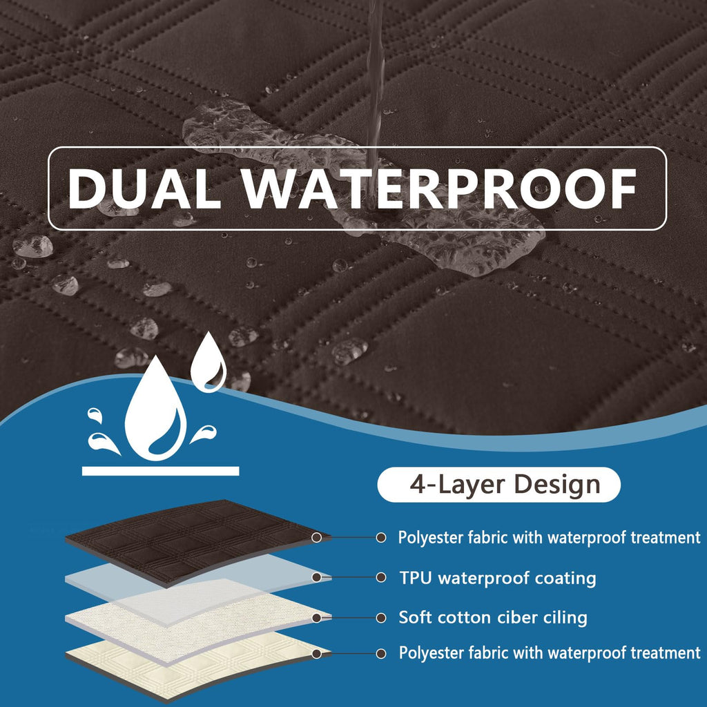 hyha Waterproof Reversible Dog Blanket, Soft Couch Cover for Dogs Washable