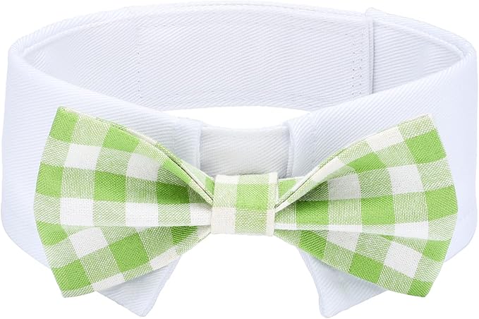 Segarty Dog Tuxedo and Bandanas Suit Formal Wedding Costume, Adjustable Pet Collar with Black Bow Tie, Detachable Dogs Shirt Bandanas Set for Extra Large Dog Prince Outfit Birthday Cosplay Attire