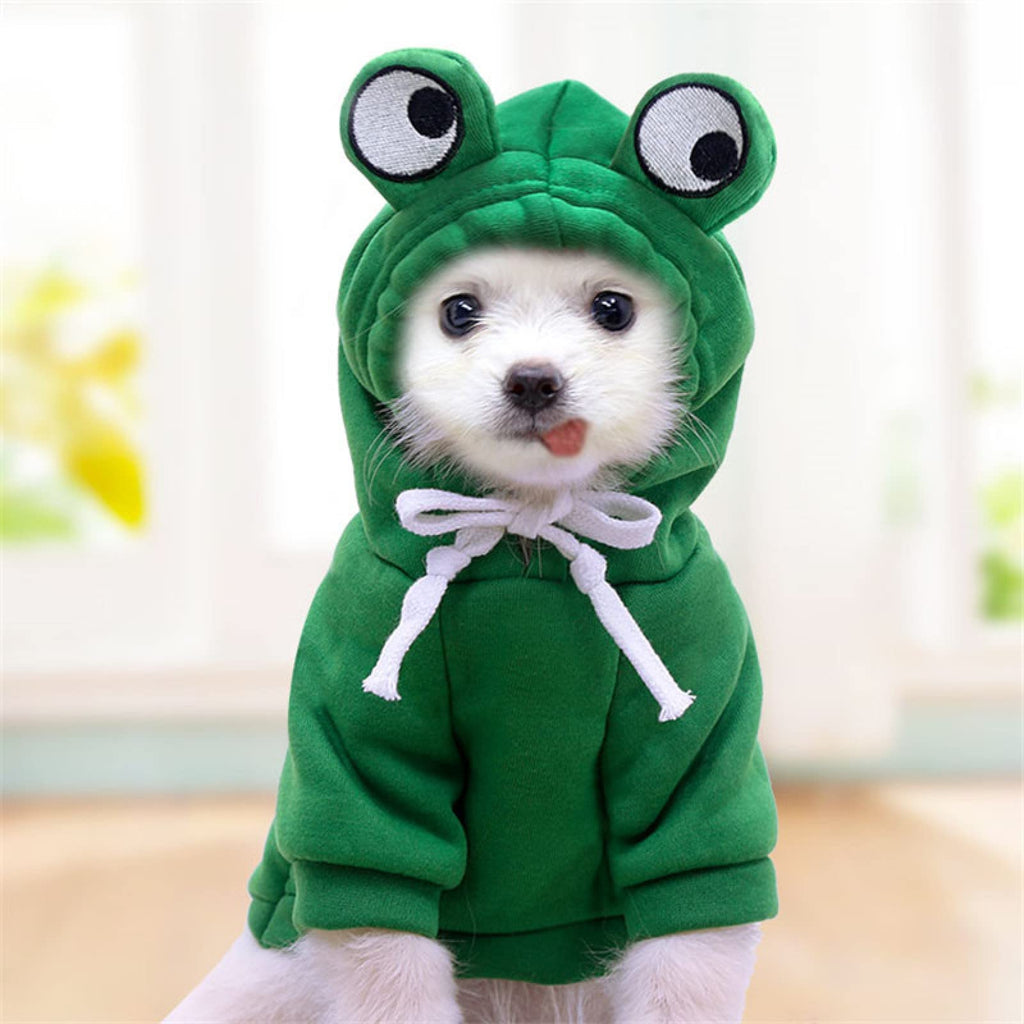 Maruomiki Warm Dog Winter Clothes Cute Dog Coat Hoodie, Green, XXL