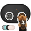 Conlun Dog Food Mat,1/2 Inch Raised Edges Cat Dog Feeding Mat for Spill Containment,BPA-Free Silicone Pet Food Mats for Floor Waterproof,Rubber Pet Placemats for Food and Water Bowls
