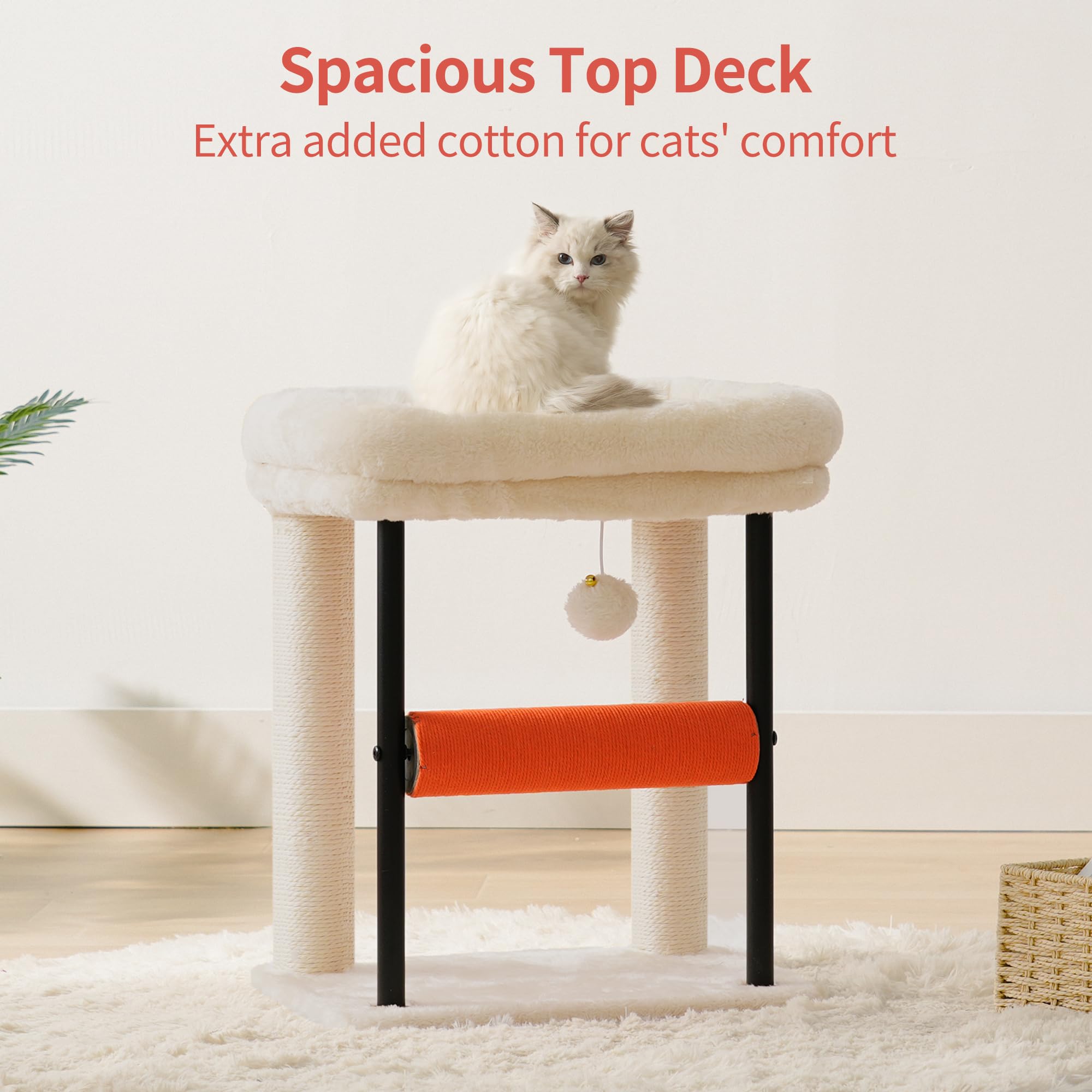 Hey-brother Cat Tree, Sturdy Tower with Sisal-Wrapped Columns, MPJ010SM