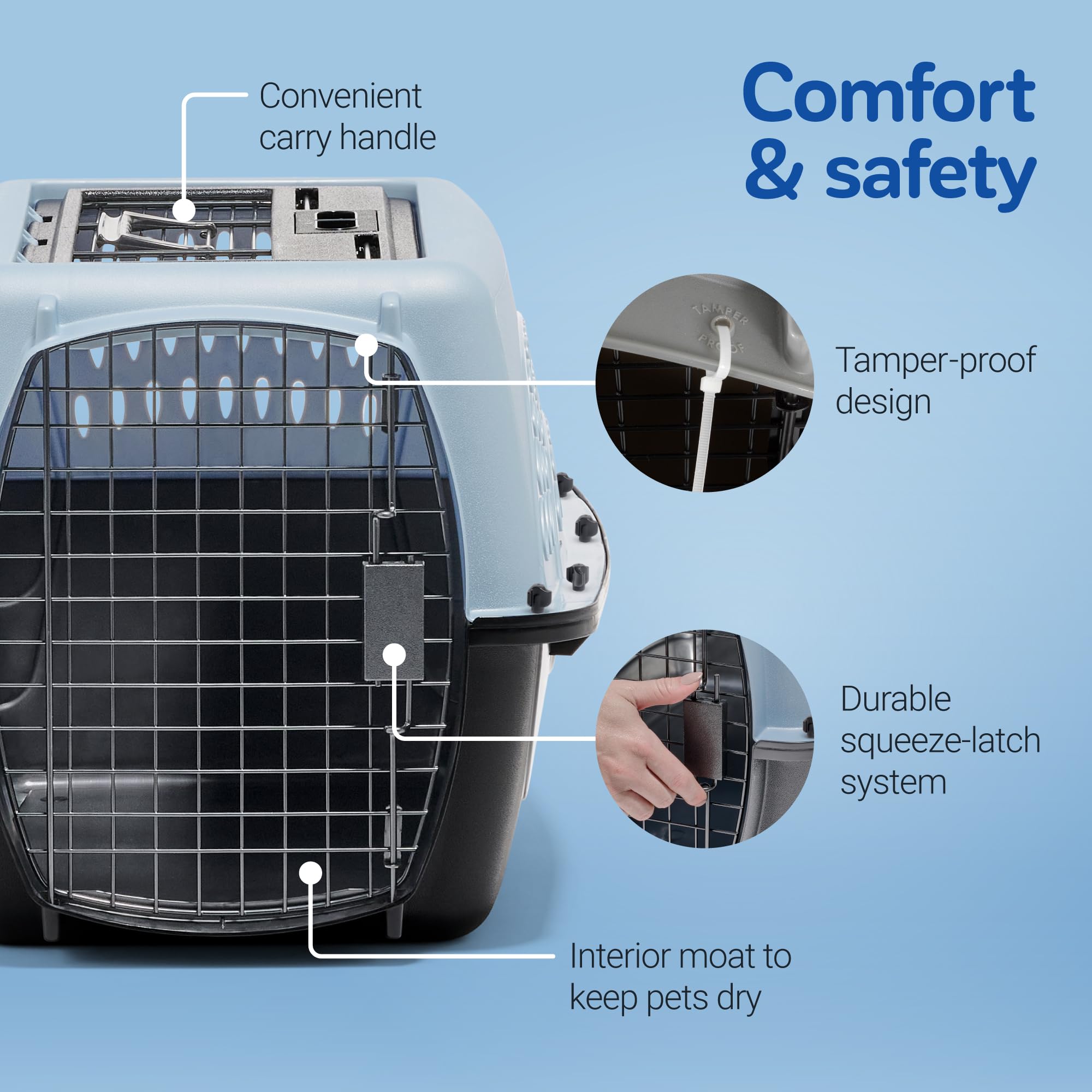 Petmate Dog Crates for Small Dogs & Cat Carriers, Two-Door Plastic Pet Kennel, Top & Front Loading, Made in USA, 24" For Pets Up To 15 lb, Pearl Tan