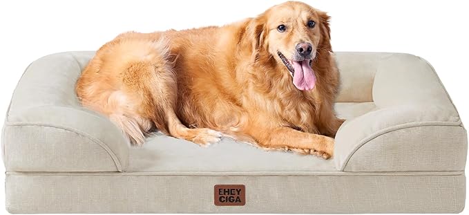 EHEYCIGA Orthopedic XXL Dog Bed, Waterproof Washable XL Big Pet Bed 48" — 44.0"l X 32.0"w X 6.5"th