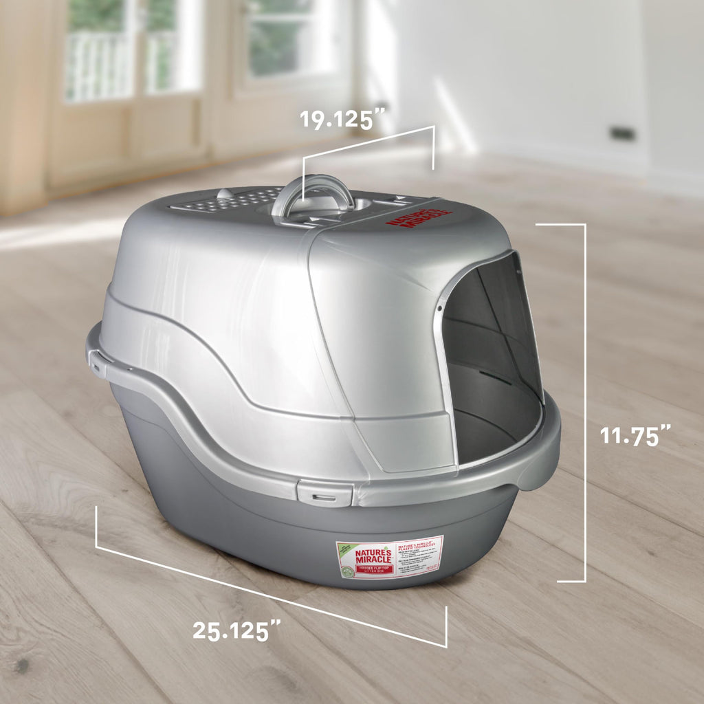 Nature's Miracle Hooded Flip Top Cat Litter Box with Charcoal Filter