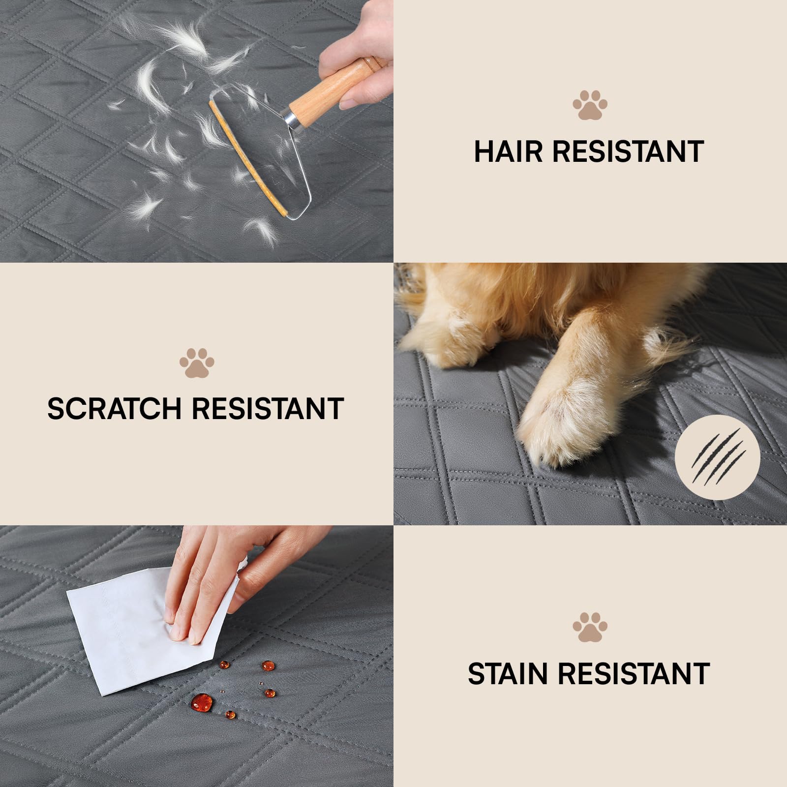 Luciphia Waterproof Couch Cover for Dogs, Non-Slip Pet Sofa Protector