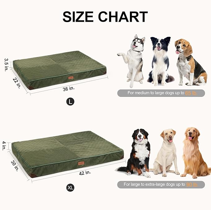 FUKUMARU X-Large Dog Bed, Thickened Waterproof Dog Mat with Washable Cover