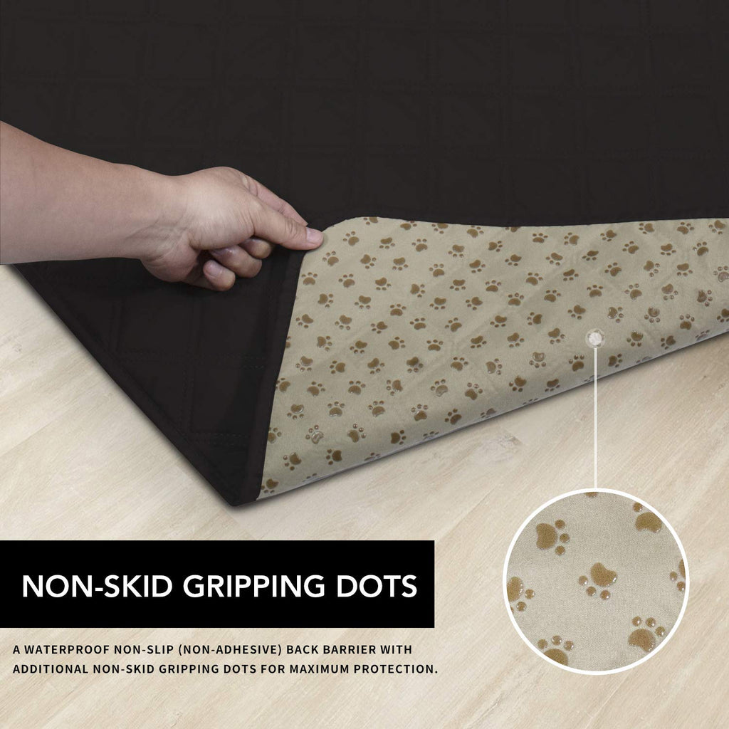 Easy-Going Waterproof Dog Bed Cover, Non-Slip Pet Blanket, 86x82in, Black