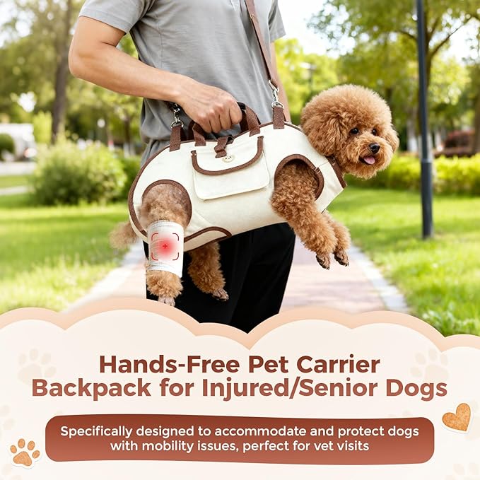 Hands Free Dog Backpack Carrier for Small Dogs Shoulder Sling Backpack