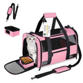 CUSSIOU 20" Large Cat Carrier Soft Side Dog Carrier Pet Carrier for Medium Small Dogs Cats Collapsible Soft Sided Pet Carrier for Cats Dogs Puppy of 25 lbs, Pink