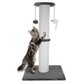 Ahomdoo 34-Inch Tall Cat Scratching Post for Large Cats, Stable Base, Gray