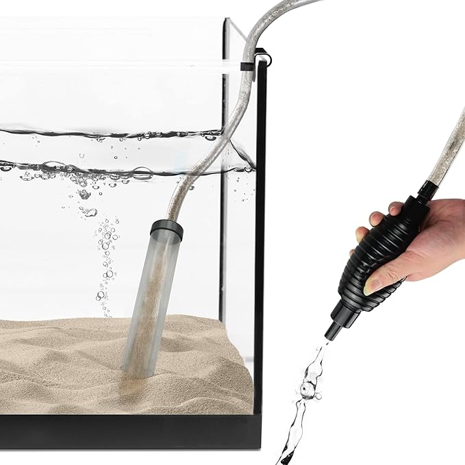 SunGrow Aquarium Maintenance Kit with Priming Bulb, 65-Inches, Easy to Use, Perfect for Small Fish Tanks