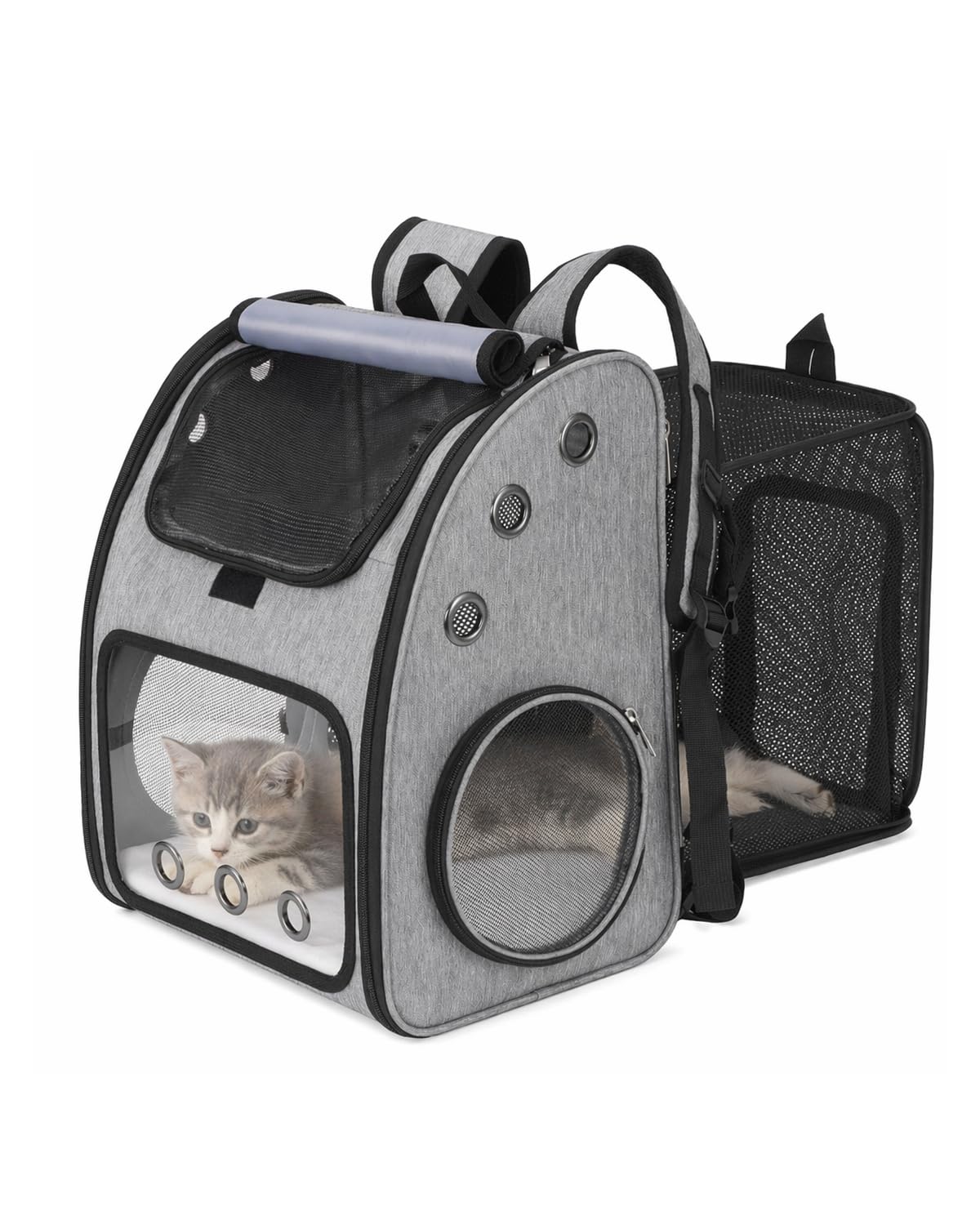 COVONO Expandable Cat Carrier Backpack,Large Space,Airline Approved,18 lbs