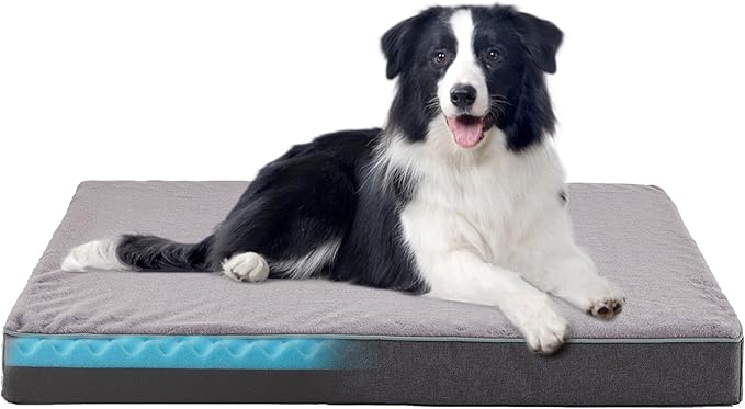 WATANIYA PET Medium Dog Beds for Medium Dogs, Memory Foam Dog Bed, Orthopedic Small Dog Bed with Washable Cover & Waterproof Liner, Plush Puppy Bed with Anti-Slip Bottom (29’’x 18’’)