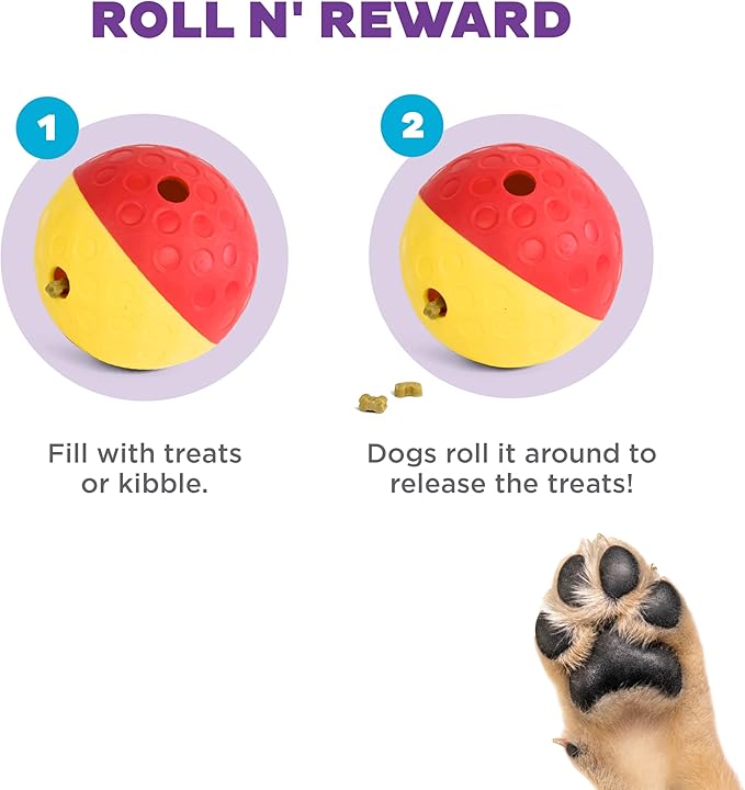 Outward Hound Nina Ottosson Treat Tumble Dog Toy Puzzle Ball, 5.8"