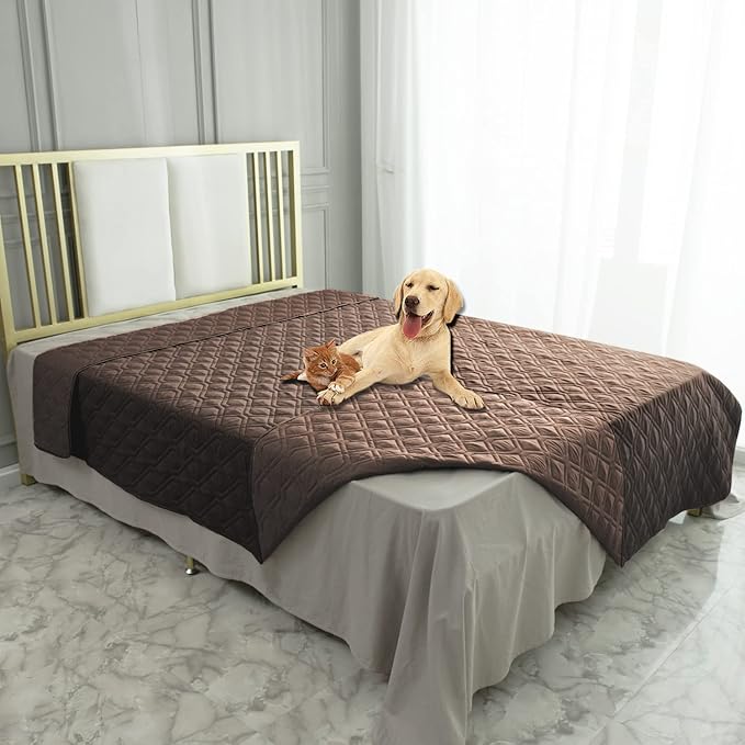 Ameritex Waterproof Dog Bed Cover Pet Blanket for Furniture Bed Couch Sofa Reversible — 68x82 Inch (Pack of 1)