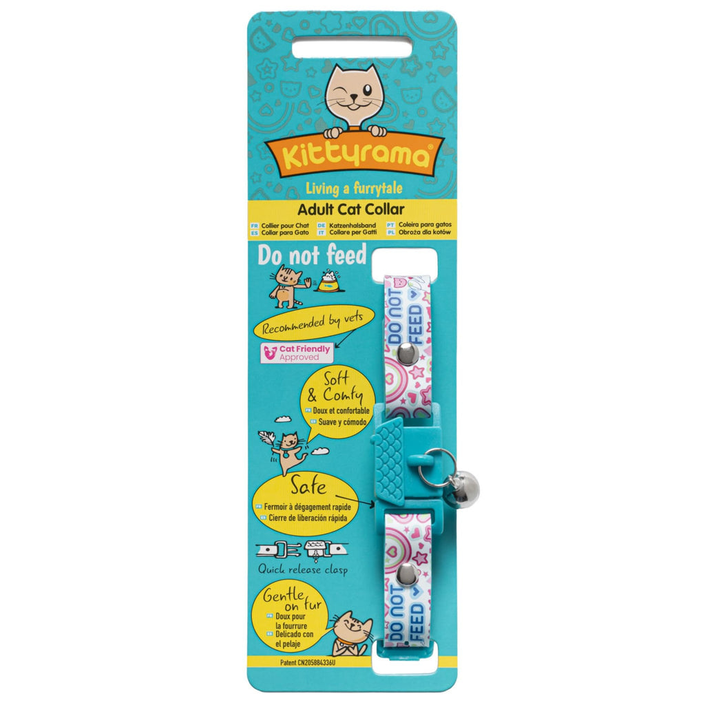 New Kittyrama No Feed Cat Collar with Bell. Breakaway, Quick Release, Hypoallergenic, Vet Approved. Lightweight Kitten Collar. As Seen in Vogue. Soft & Comfy. Pearl