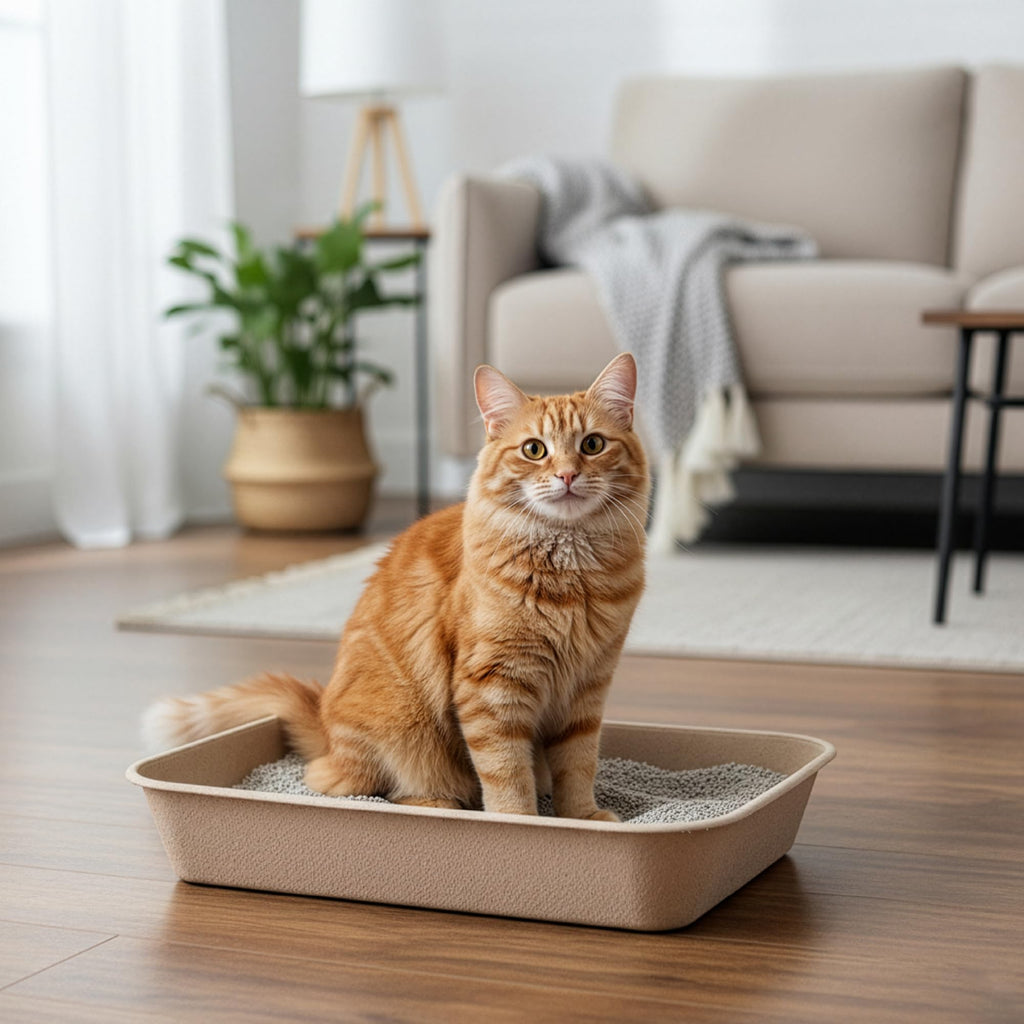 Kitty Sift Disposable Cat Litter Box Jumbo, 6 Count, Durable and Portable for Travel and Home, Eco-Friendly Disposable Litter Box Controls Odor