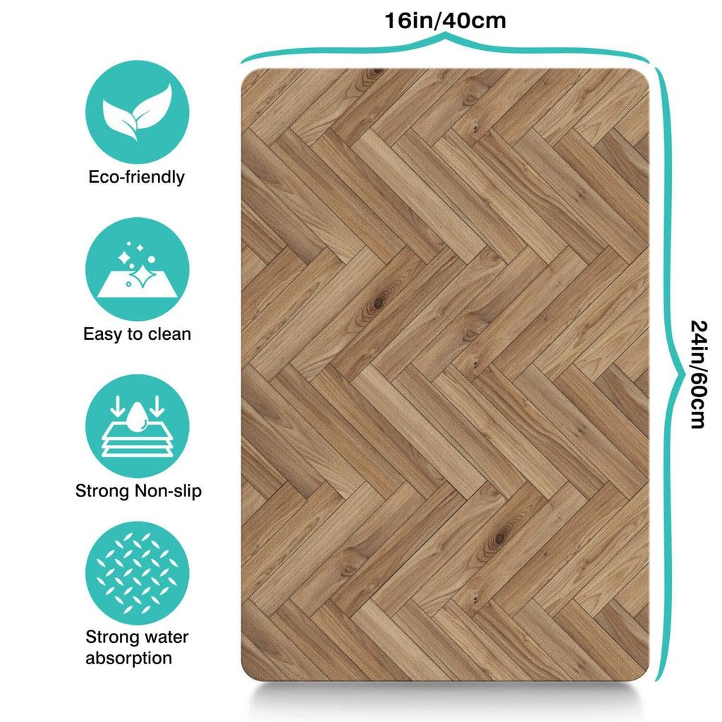 Pet Feeding Mat for Floors Waterproof Dog Mat for Food and Water Absorbent Quick Dry Non Slip mat for Cat Bowls