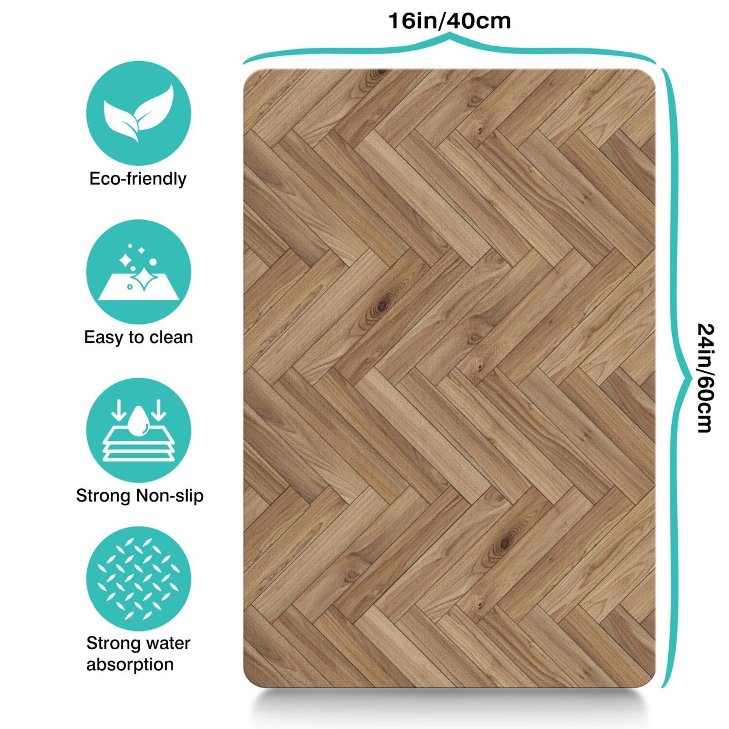 Pet Feeding Mat for Floors Waterproof Dog Mat for Food and Water Absorbent Quick Dry Non Slip mat for Cat Bowls