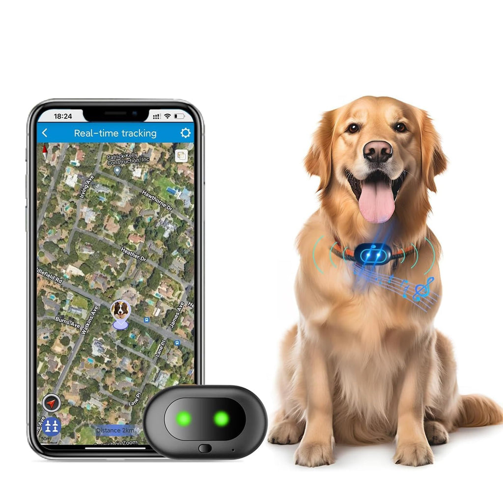 Fajocru GPS 4G Tracker & Health Monitoring for Dog with LED Light Up,Sounding, Waterproof GPS Location & Smart Pet Activity Tracker, Super Long Standby time, Unlimited Range use for Dogs Collar