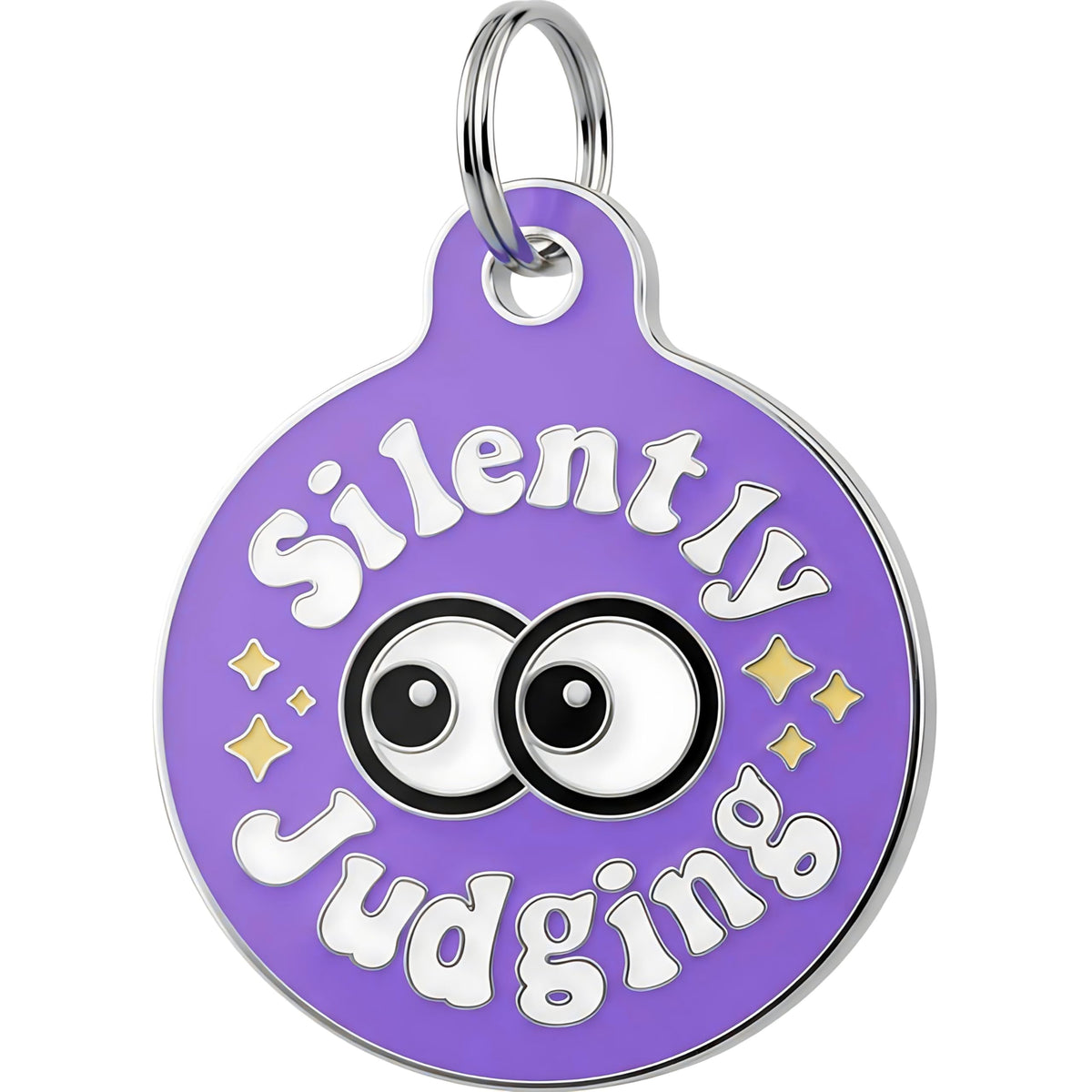 Bad Tags Personalized Dog and Cat ID Tags in 25+ Designs and 2 Sizes - 5 Lines of Custom Engraved Text - Funny Cute Personalized Pet Tags (Land Shark, Large (1.25 inch))