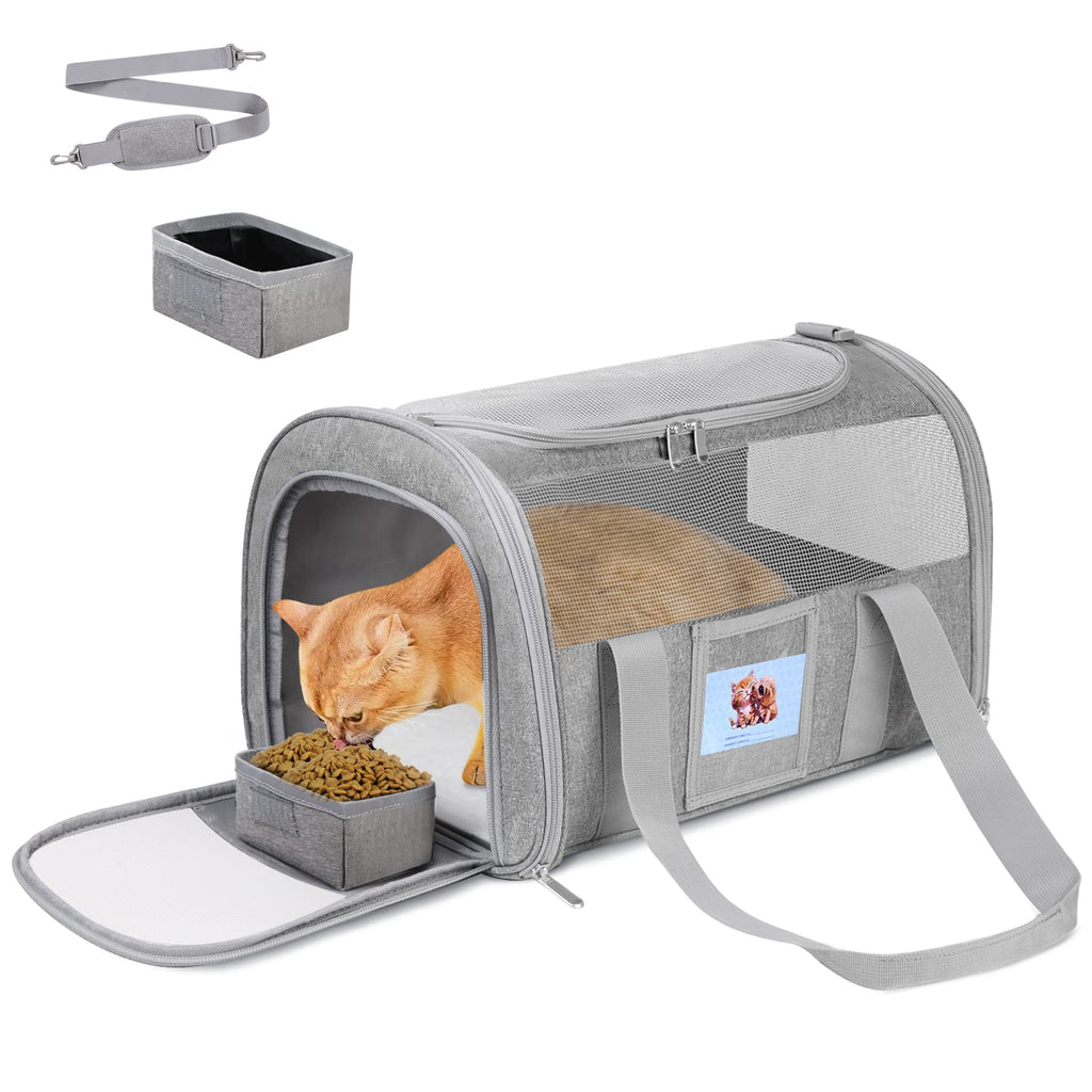 Soft-Sided Cat Carrier,Pet Travel Bag (Up to 16 Lbs)