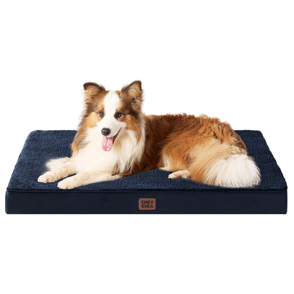 EHEYCIGA Orthopedic Dog Bed Large with Removable Washable Cover, 41IN Beige