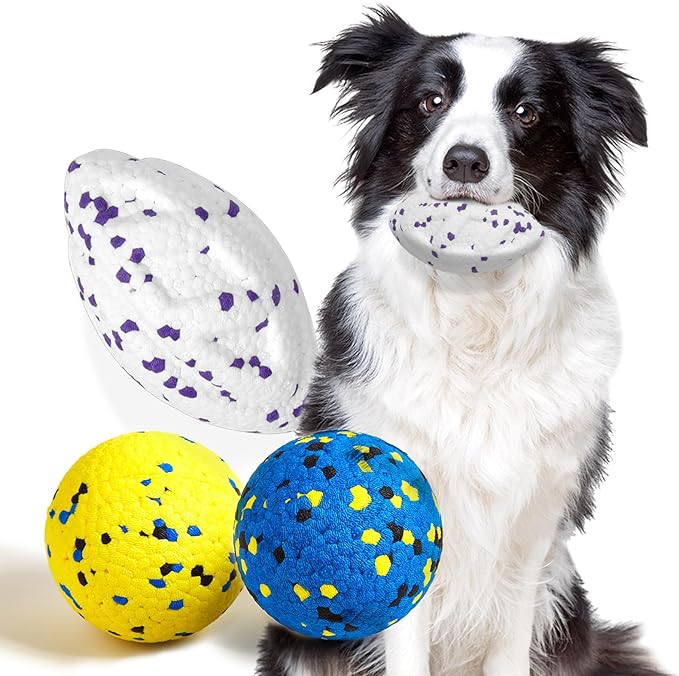 Kimee Dog Balls Tennis Balls Dog Chew Toys for Aggressive Chewers 3.15''