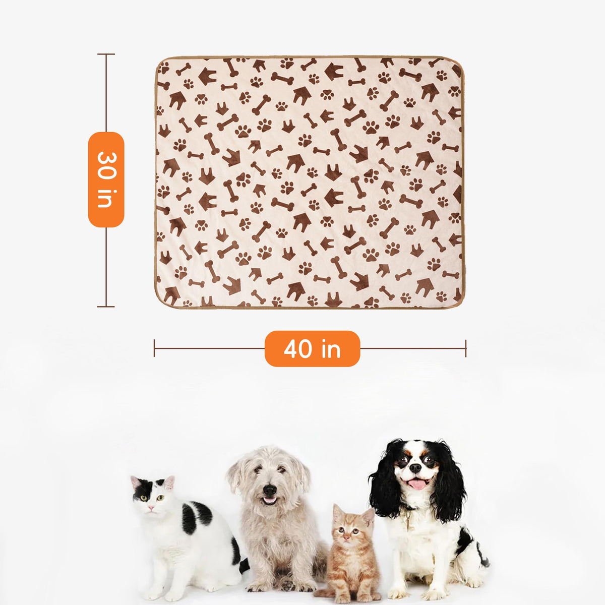 CAPT.SNOOZE Waterproof Pet Blanket for Small Dogs and Cats 30"x40"