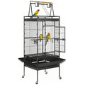 ZENY 68-Inch Birdcage, Playtop Parrot Cage, Wrought Iron Bird Cage with Rolling Stand, Heavy-Duty Pet Bird House for Parrot Cockatiel Cockatoo Parakeet Macaw Finches, Black
